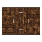 vidaXL Aparador madera contrachapada roble ahumado 91x29,5x65 cm