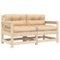 vidaXL Sillones de jardín con cojines 2 uds madera maciza de pino vidaXL Sillones de jardín con cojines 2 uds madera maciza de pino