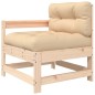 vidaXL Sillones de jardín con cojines 2 uds madera maciza de pino vidaXL Sillones de jardín con cojines 2 uds madera maciza de pino