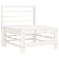 vidaXL Sofá central con cojines madera maciza de pino blanco vidaXL Sofá central con cojines madera maciza de pino blanco