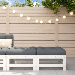 vidaXL Taburetes de jardín con cojines 2 uds madera maciza pino blanco