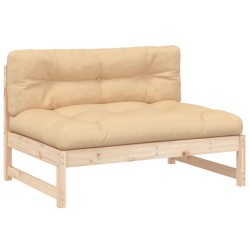 vidaXL Sofá central madera maciza de pino 120x80 cm