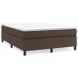 vidaXL Estructura de cama box spring cuero sintético marrón 140x190 cm vidaXL Estructura de cama box spring cuero sintético marrón 140x190 cm