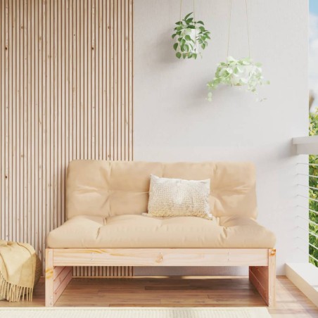 vidaXL Sofá central madera maciza de pino 120x80 cm