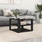 vidaXL Mesa de centro madera de ingeniería negro 59,5x59,5x40 cm