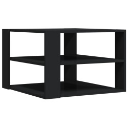 vidaXL Mesa de centro madera de ingeniería negro 59,5x59,5x40 cm