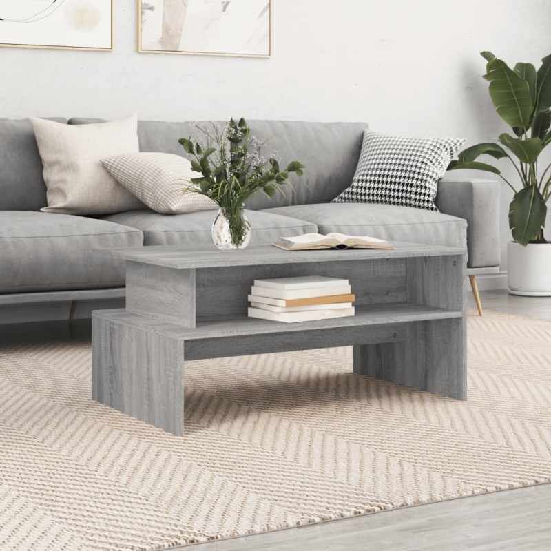 vidaXL Mesa de centro madera de ingeniería gris Sonoma 90x55x42,5 cm vidaXL Mesa de centro madera de ingeniería gris Sonoma 90x55x42,5 cm