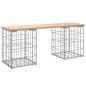 vidaXL Banco de jardín diseño gaviones madera maciza pino 103x31x42 cm vidaXL Banco de jardín diseño gaviones madera maciza pino 103x31x42 cm