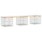 vidaXL Banco de jardín diseño gaviones madera maciza pino 203x44x42 cm vidaXL Banco de jardín diseño gaviones madera maciza pino 203x44x42 cm