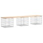 vidaXL Banco de jardín diseño gaviones madera maciza pino 203x44x42 cm vidaXL Banco de jardín diseño gaviones madera maciza pino 203x44x42 cm