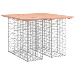 vidaXL Banco jardín diseño gaviones madera abeto Douglas 100x102x72 cm