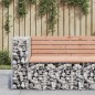 vidaXL Banco jardín diseño gaviones madera abeto Douglas 92x71x65,5 cm