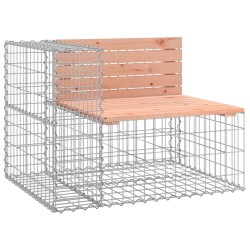 vidaXL Banco jardín diseño gaviones madera abeto Douglas 92x71x65,5 cm
