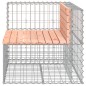 vidaXL Banco jardín diseño gaviones madera abeto Douglas 92x71x65,5 cm