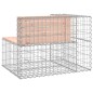 vidaXL Banco jardín diseño gaviones madera abeto Douglas 92x71x65,5 cm
