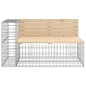 vidaXL Banco jardín diseño gaviones madera maciza pino 122x71x65,5 cm vidaXL Banco jardín diseño gaviones madera maciza pino 122x71x65,5 cm