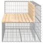 vidaXL Banco jardín diseño gaviones madera maciza pino 122x71x65,5 cm vidaXL Banco jardín diseño gaviones madera maciza pino 122x71x65,5 cm