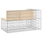 vidaXL Banco jardín diseño gaviones madera maciza pino 122x71x65,5 cm vidaXL Banco jardín diseño gaviones madera maciza pino 122x71x65,5 cm
