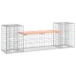 vidaXL Banco jardín diseño gaviones madera abeto Douglas 183x41x60,5cm vidaXL Banco jardín diseño gaviones madera abeto Douglas 183x41x60,5cm
