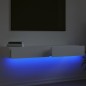 vidaXL Muebles de TV con luces LED 2 unidades blanco 60x35x15,5 cm vidaXL Muebles de TV con luces LED 2 unidades blanco 60x35x15,5 cm