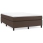 vidaXL Estructura de cama box spring cuero sintético marrón 140x200 cm vidaXL Estructura de cama box spring cuero sintético marrón 140x200 cm