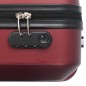 vidaXL Juego de maletas rígidas ruedas trolley 3 pzas rojo tinto ABS vidaXL Juego de maletas rígidas ruedas trolley 3 pzas rojo tinto ABS