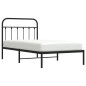 vidaXL Estructura de cama con cabecero metal negro 100x190 cm vidaXL Estructura de cama con cabecero metal negro 100x190 cm