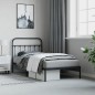 vidaXL Estructura de cama con cabecero metal negro 100x190 cm vidaXL Estructura de cama con cabecero metal negro 100x190 cm