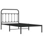vidaXL Estructura de cama con cabecero metal negro 100x190 cm vidaXL Estructura de cama con cabecero metal negro 100x190 cm