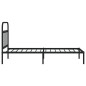 vidaXL Estructura de cama con cabecero metal negro 100x190 cm vidaXL Estructura de cama con cabecero metal negro 100x190 cm
