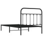 vidaXL Estructura de cama con cabecero metal negro 100x190 cm vidaXL Estructura de cama con cabecero metal negro 100x190 cm