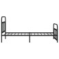 vidaXL Estructura de cama con cabecero y estribo metal negro 100x200cm vidaXL Estructura de cama con cabecero y estribo metal negro 100x200cm
