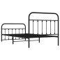 vidaXL Estructura de cama con cabecero y estribo metal negro 100x200cm vidaXL Estructura de cama con cabecero y estribo metal negro 100x200cm