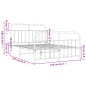 vidaXL Estructura de cama cabecero y pie de cama metal negro 150x200cm vidaXL Estructura de cama cabecero y pie de cama metal negro 150x200cm