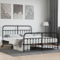 vidaXL Estructura de cama cabecero y pie de cama metal negro 183x213cm vidaXL Estructura de cama cabecero y pie de cama metal negro 183x213cm