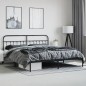 vidaXL Estructura de cama cabecero y pie de cama metal negro 183x213cm vidaXL Estructura de cama cabecero y pie de cama metal negro 183x213cm