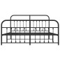 vidaXL Estructura de cama cabecero y pie de cama metal negro 183x213cm vidaXL Estructura de cama cabecero y pie de cama metal negro 183x213cm