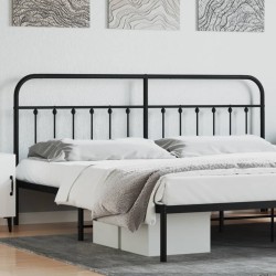 vidaXL Cabecero de metal negro 193 cm