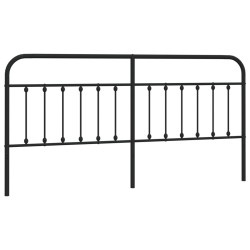 vidaXL Cabecero de metal negro 193 cm