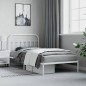vidaXL Estructura de cama de metal con cabecero blanco 100x200 cm vidaXL Estructura de cama de metal con cabecero blanco 100x200 cm