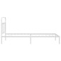 vidaXL Estructura de cama de metal con cabecero blanco 100x200 cm vidaXL Estructura de cama de metal con cabecero blanco 100x200 cm