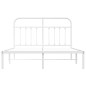 vidaXL Estructura de cama de metal con cabecero blanca 150x200 cm vidaXL Estructura de cama de metal con cabecero blanca 150x200 cm