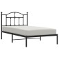 vidaXL Estructura de cama con cabecero metal negro 100x190 cm vidaXL Estructura de cama con cabecero metal negro 100x190 cm