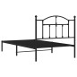 vidaXL Estructura de cama con cabecero metal negro 100x190 cm vidaXL Estructura de cama con cabecero metal negro 100x190 cm