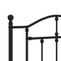 vidaXL Estructura de cama con cabecero metal negro 100x190 cm vidaXL Estructura de cama con cabecero metal negro 100x190 cm