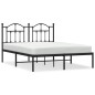 vidaXL Estructura de cama con cabecero metal negro 135x190 cm vidaXL Estructura de cama con cabecero metal negro 135x190 cm