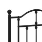 vidaXL Estructura de cama con cabecero metal negro 135x190 cm vidaXL Estructura de cama con cabecero metal negro 135x190 cm