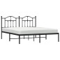 vidaXL Estructura de cama con cabecero metal negro 183x213 cm vidaXL Estructura de cama con cabecero metal negro 183x213 cm
