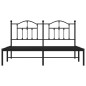 vidaXL Estructura de cama con cabecero metal negro 183x213 cm vidaXL Estructura de cama con cabecero metal negro 183x213 cm