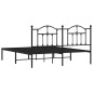vidaXL Estructura de cama con cabecero metal negro 183x213 cm vidaXL Estructura de cama con cabecero metal negro 183x213 cm